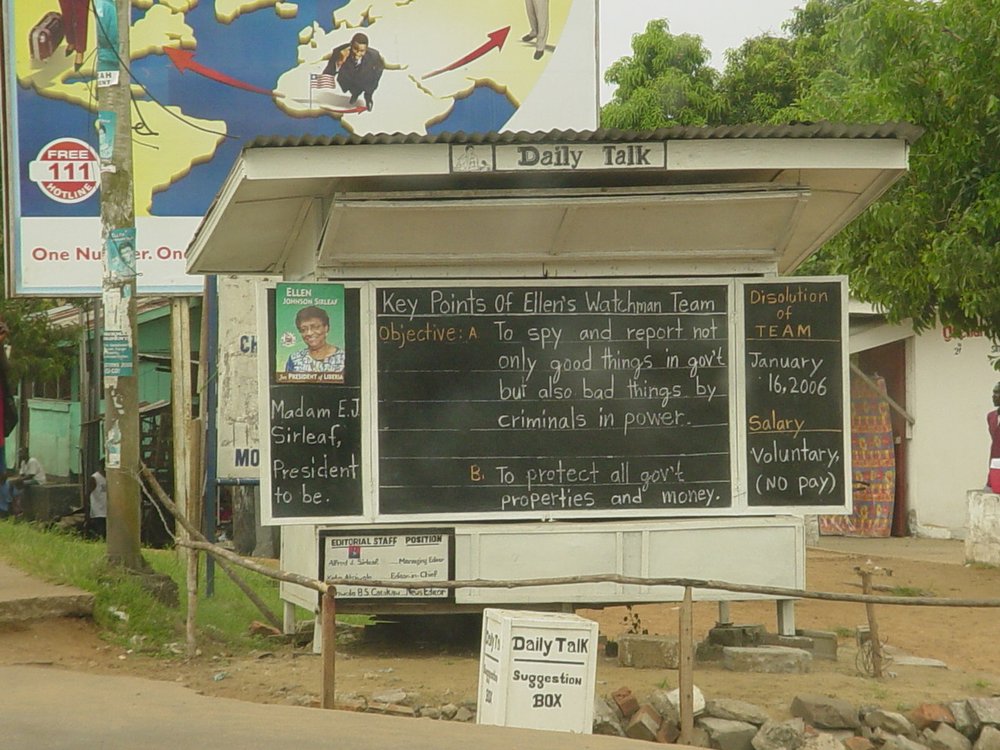 The Daily Talk: Monrovia's Blackboard Newspaper Is Still Standing